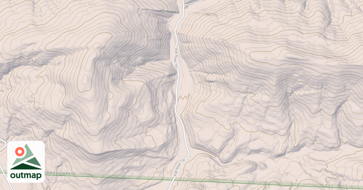 Map of POWELL CREEK EAST