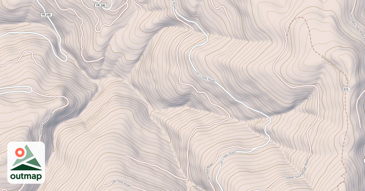Map of LOWER LEN CREEK