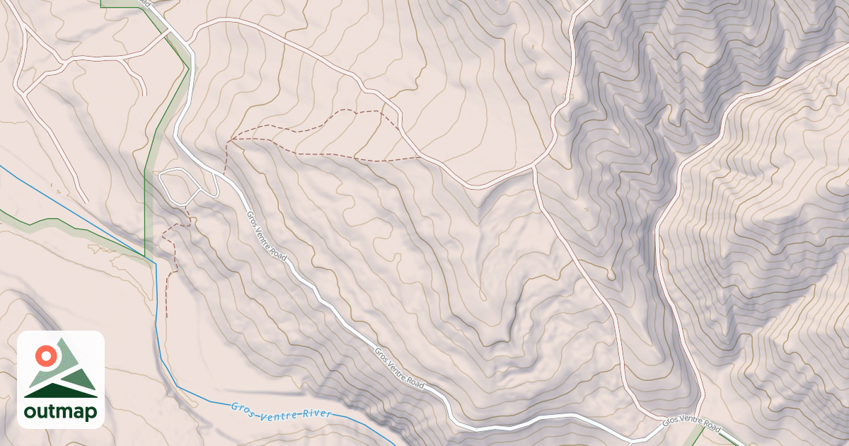 Map of Gros Ventre Connector Snowmo