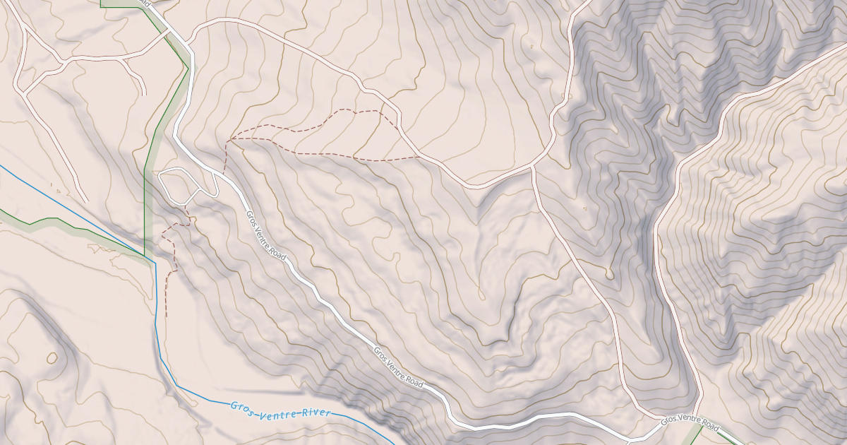 Map preview of Gros Ventre Connector Snowmo