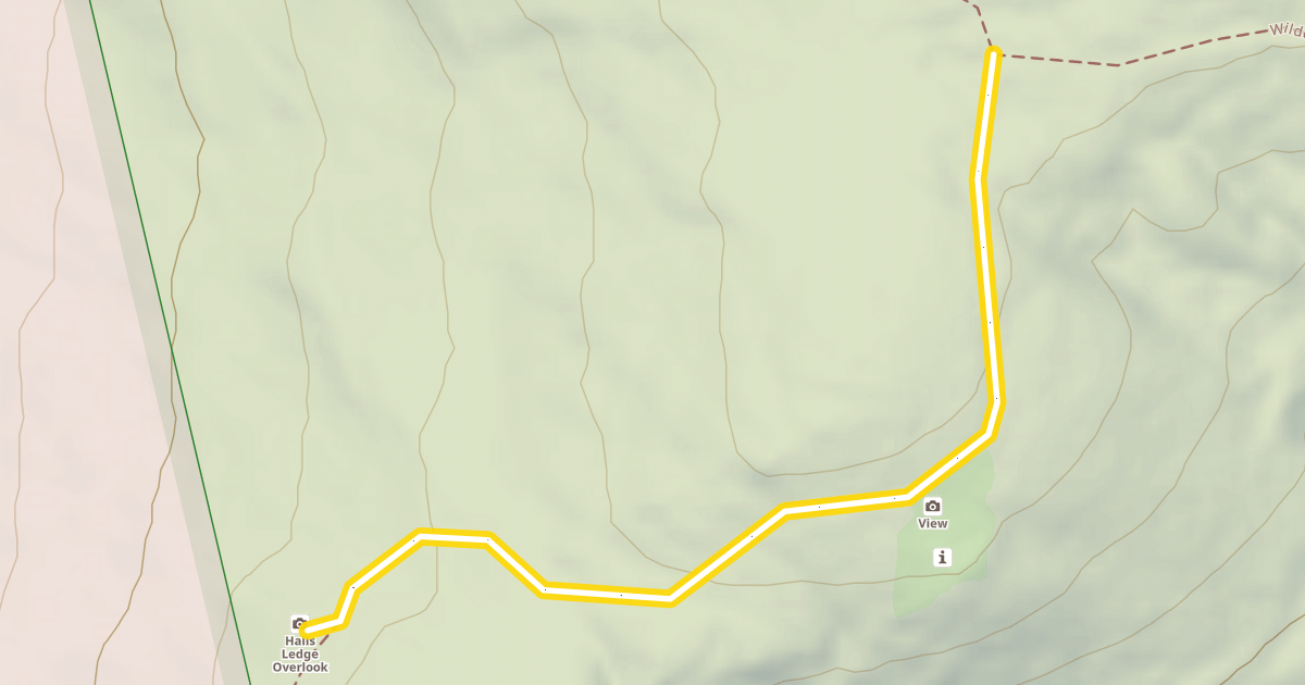 Map preview of Halls Ledge Overlook