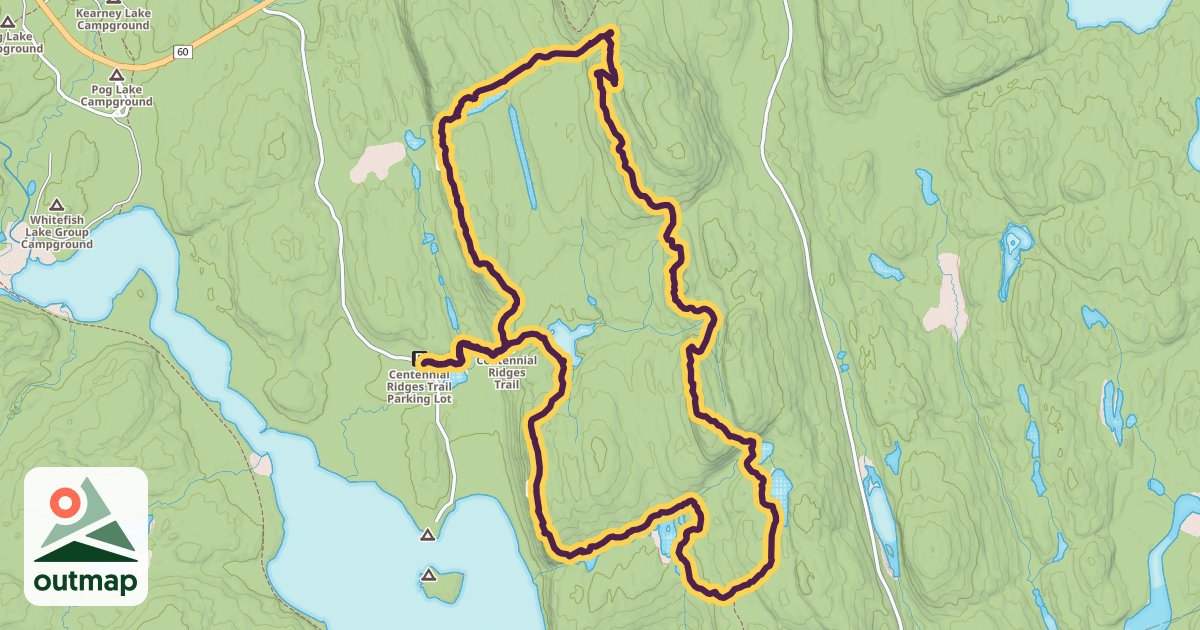 Map of Centennial Ridges Trail