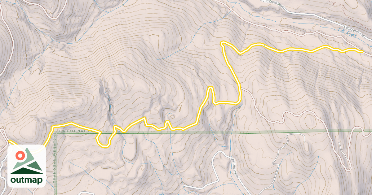 Map of National Forest Development Road 5215
