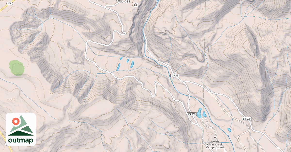 Map of NORTH CLEAR CR