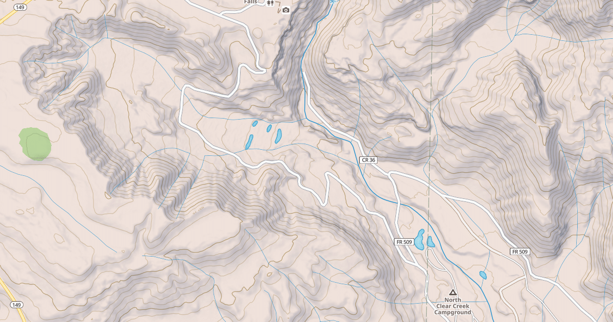 Map preview of NORTH CLEAR CR