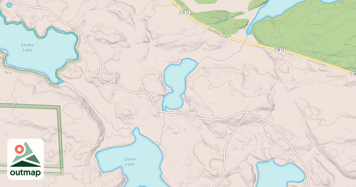 Map of Gunflint Trails Snowmobile