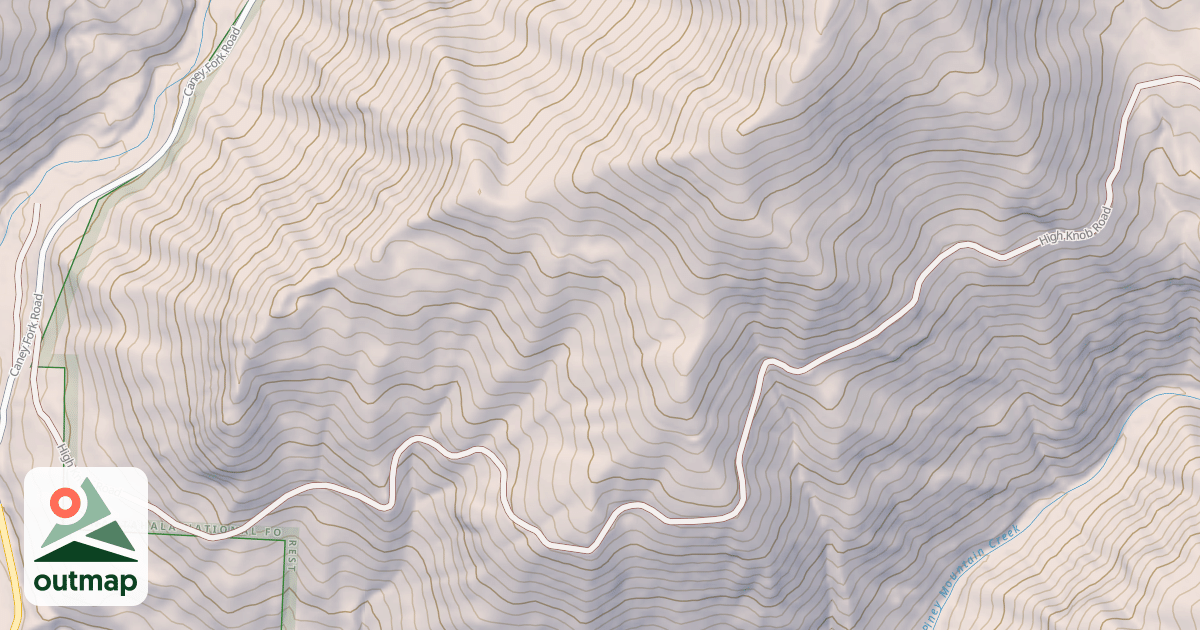 Map of PINEY MTN FLATS
