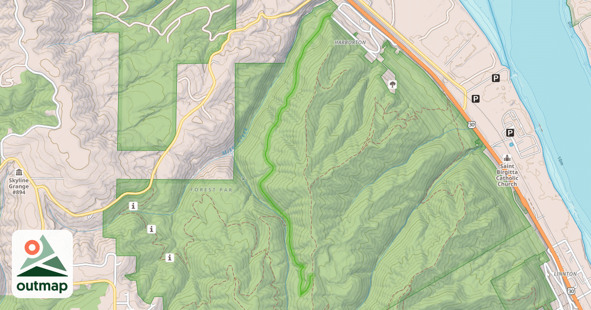 Map of Northwest Firelane 12 Road
