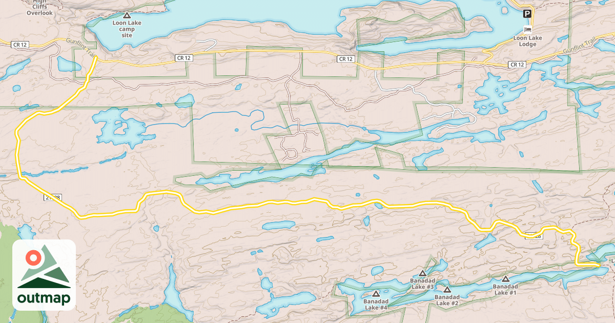 Map of Banadad Ski Trail