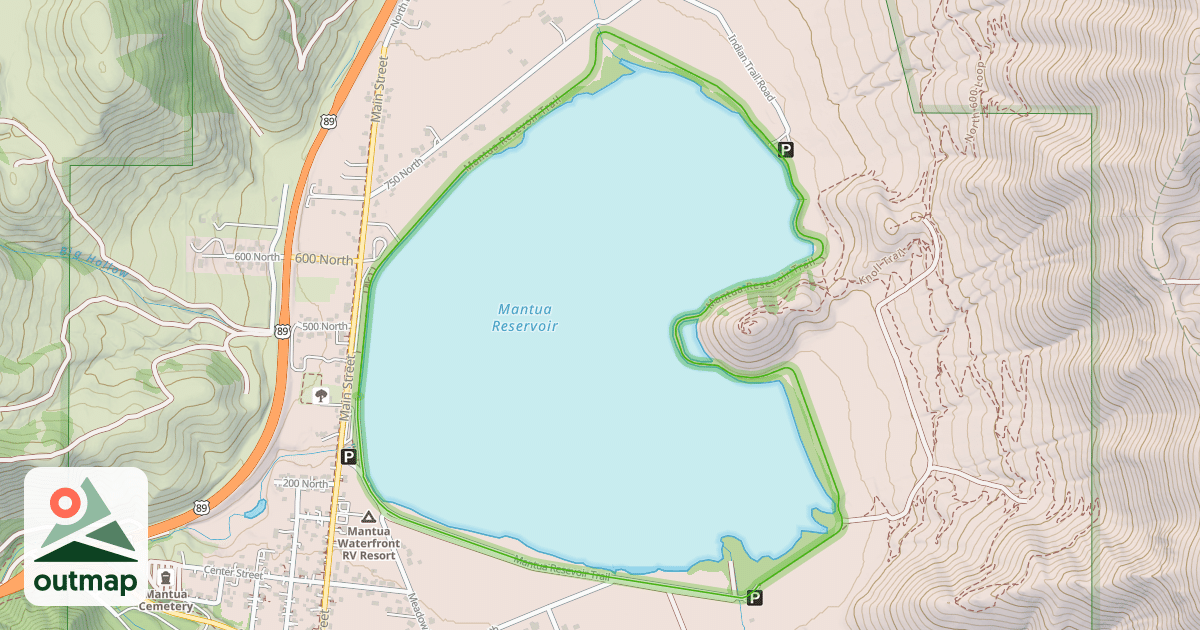 Map of Mantua Resevoir Trail