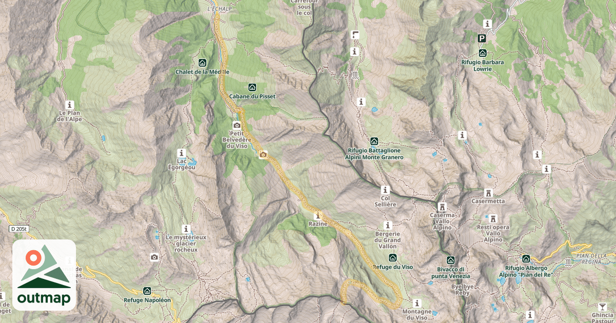 Map of Col de la Lausette — L'Échalp