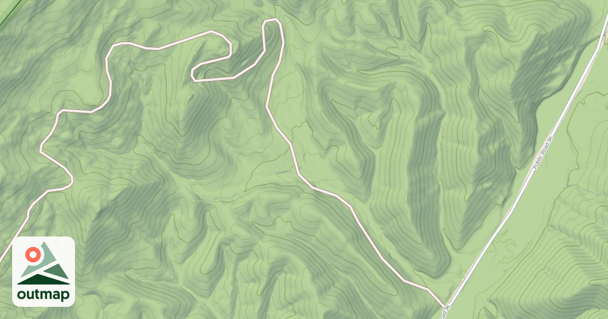 Map of TWO MILE RUN