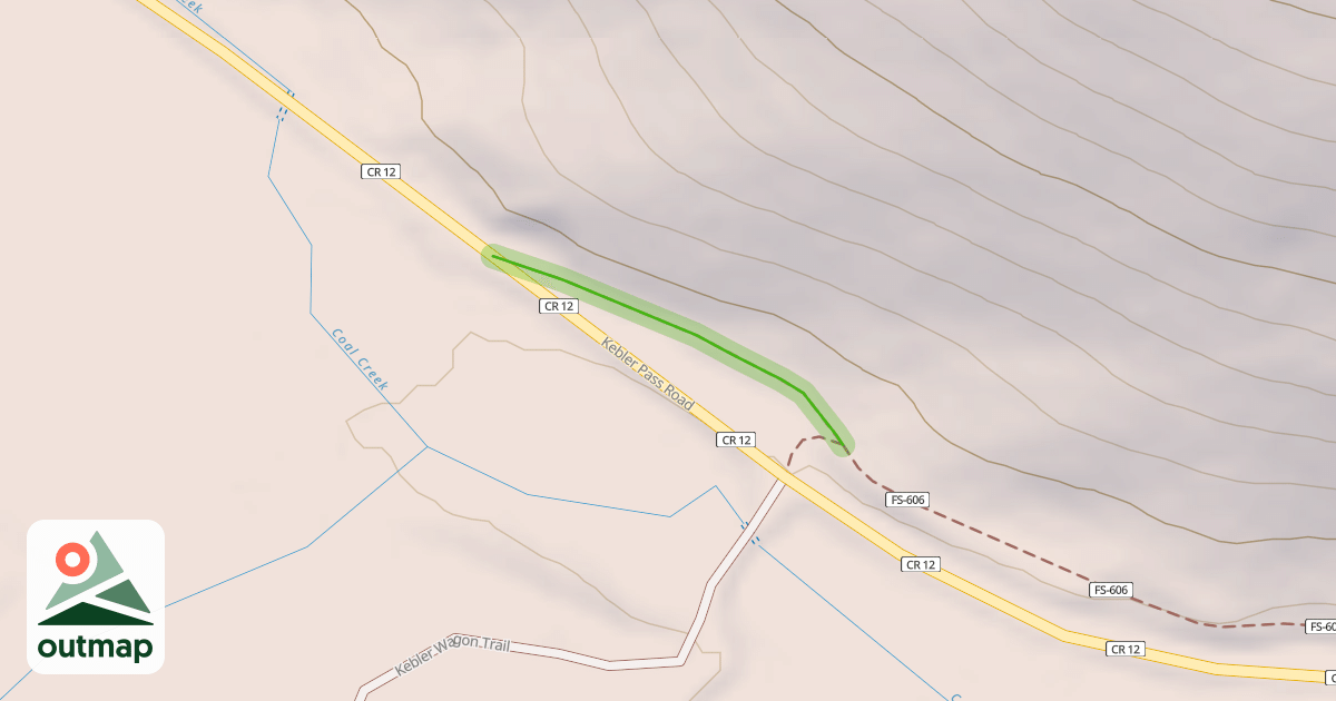 Map of Kebler Wagon Trail Spur