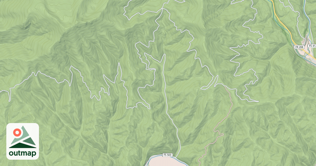 Map of BROWN CREEK DOWNEY CREEK