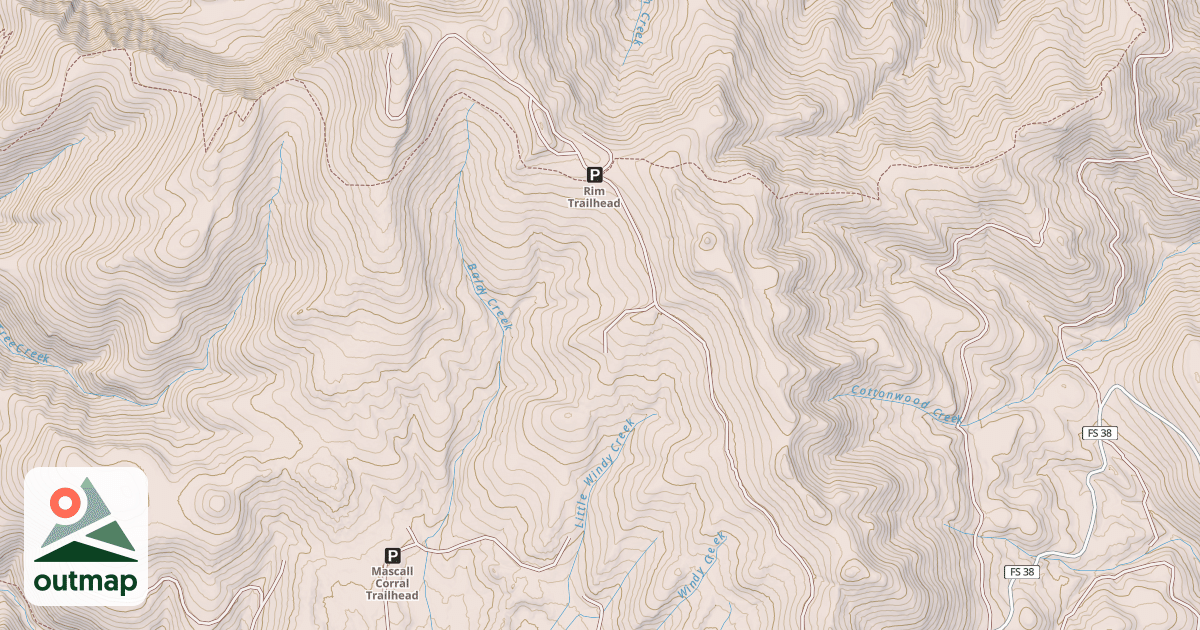Map of SPANISH PEAK