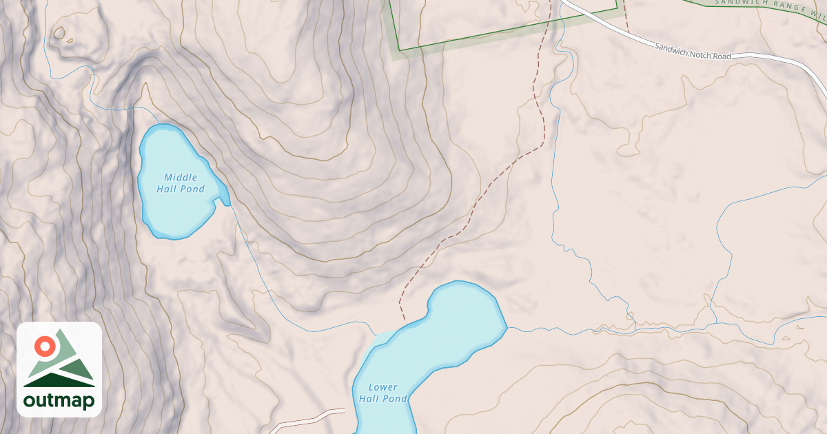 Map of Hall Pond Connector Snomo