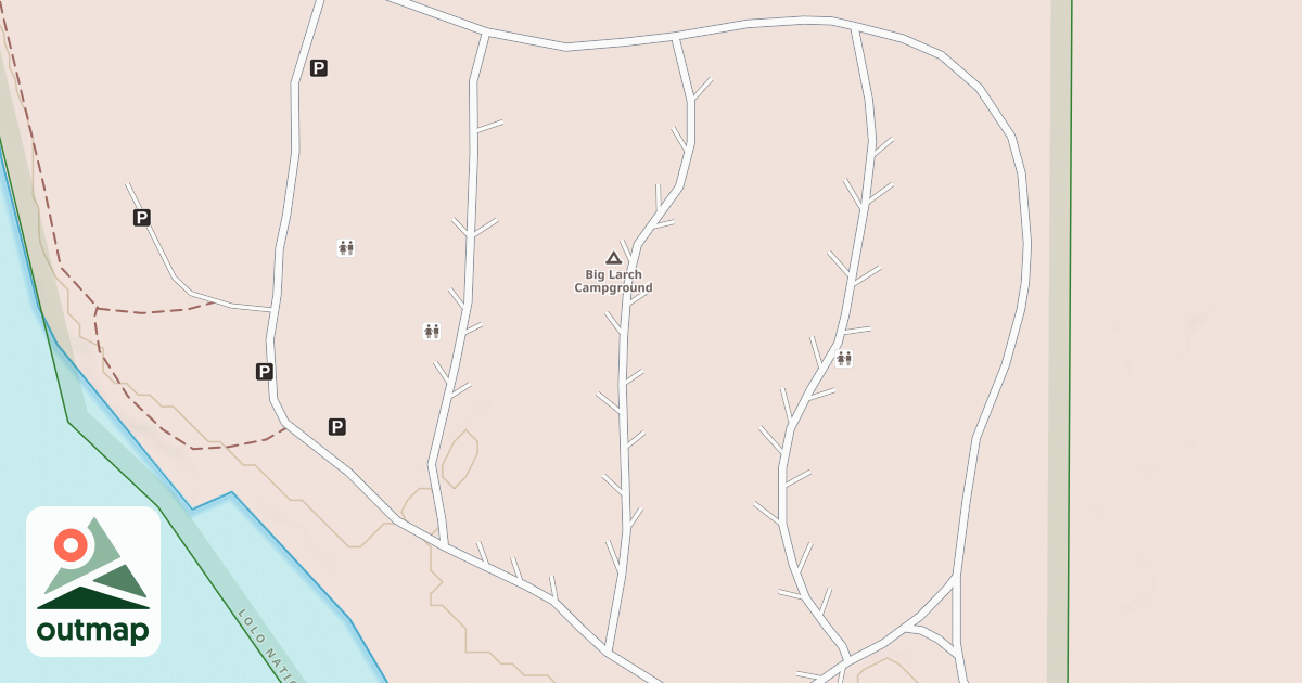 Map of BIG LARCH CAMP LOOP B
