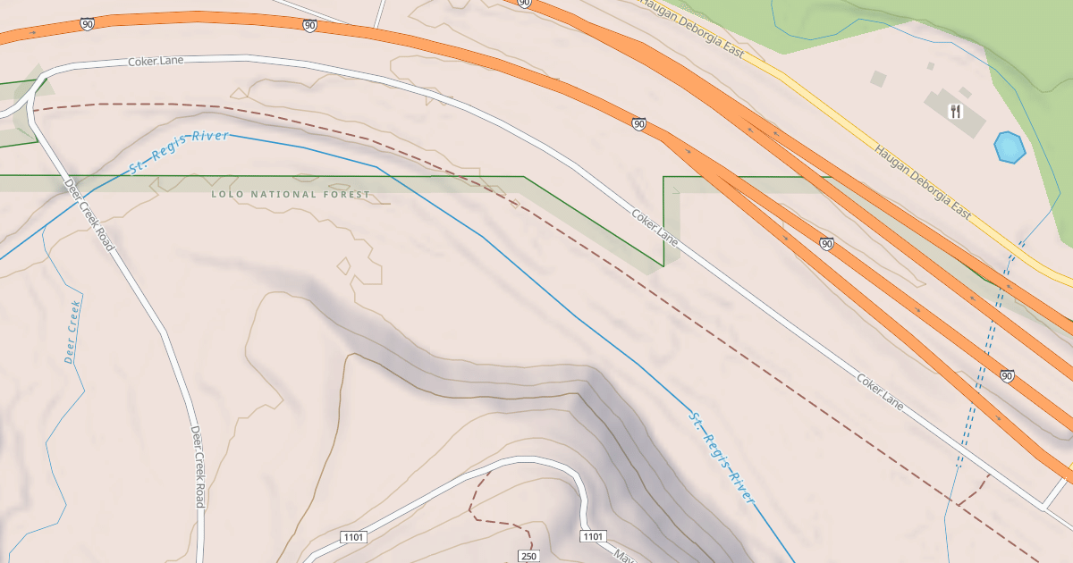 Map preview of DEER CREEK