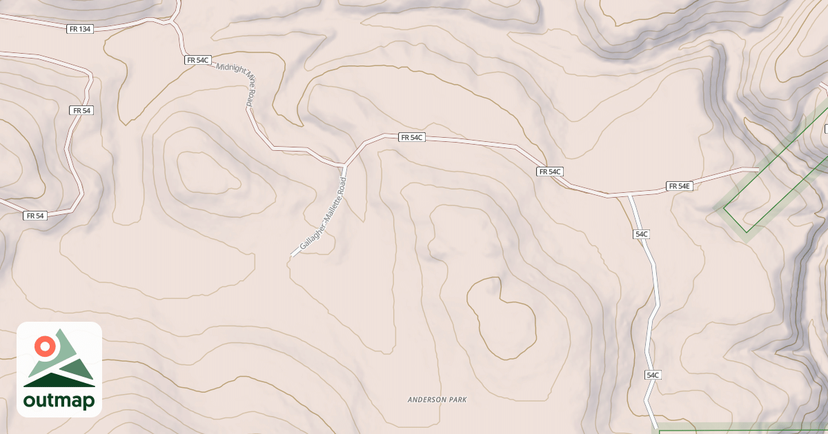 Map of MIDNIGHT MINE ROAD