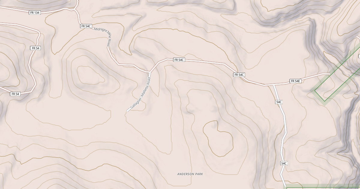 Map preview of MIDNIGHT MINE ROAD