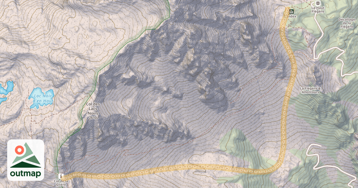 Map of Col de la Glière — Col de l’Index