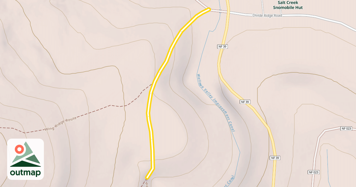 Map of Tenderfoot Wagon Road