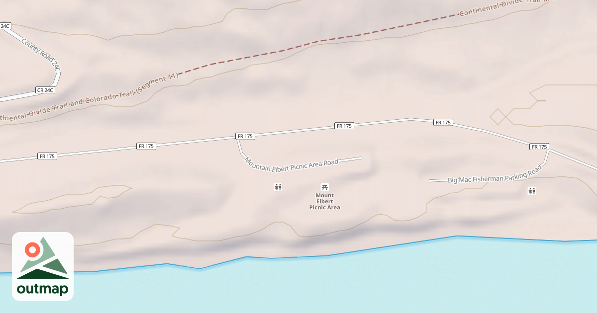 Map of MT ELBERT PICNIC AREA