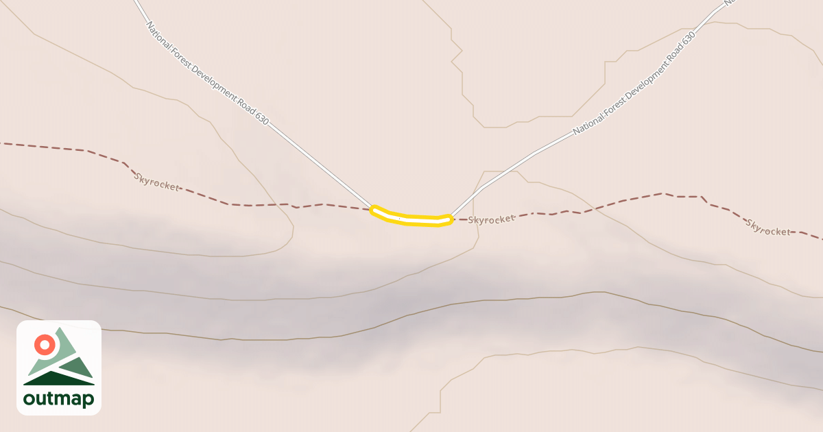 Map of National Forest Development Road 630