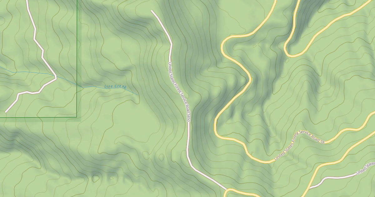 Map preview of USFS Motor Vehicle Use Map Roads {693E4C0A-459D-4D3B-BCA7-0588C85EFECE}