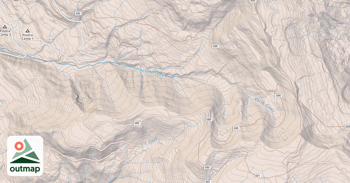 Map of Horse Creek