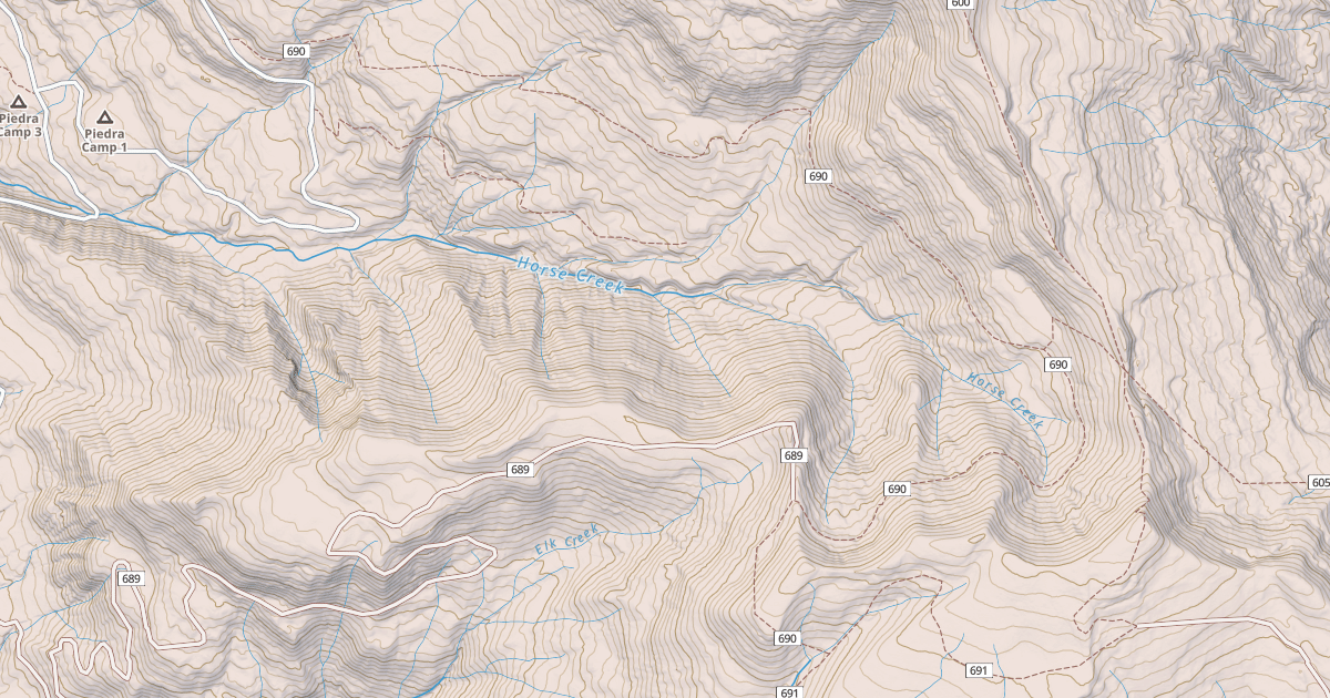 Map preview of Horse Creek