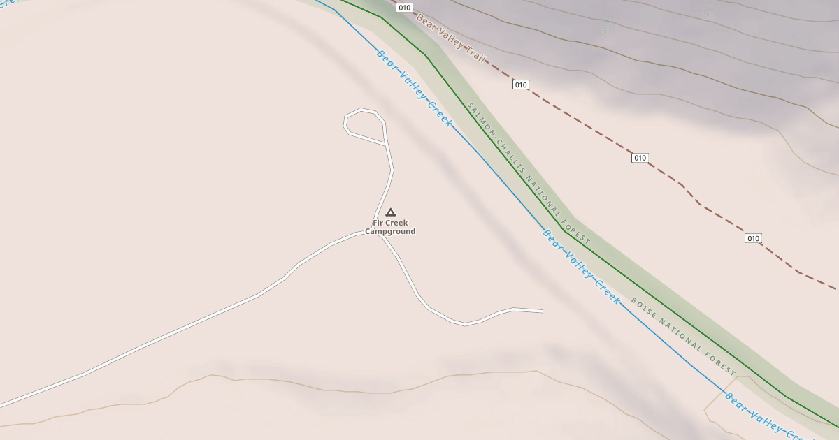 Map preview of FIR CREEK CG, MIDDLE SPUR