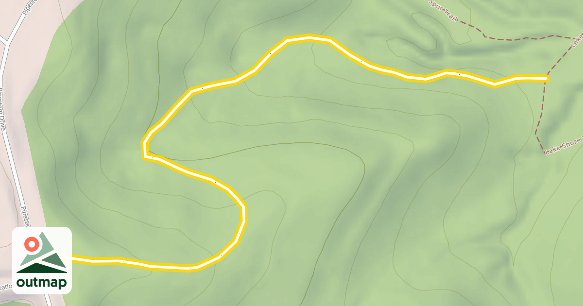 Map of South Side Trail in Summers
