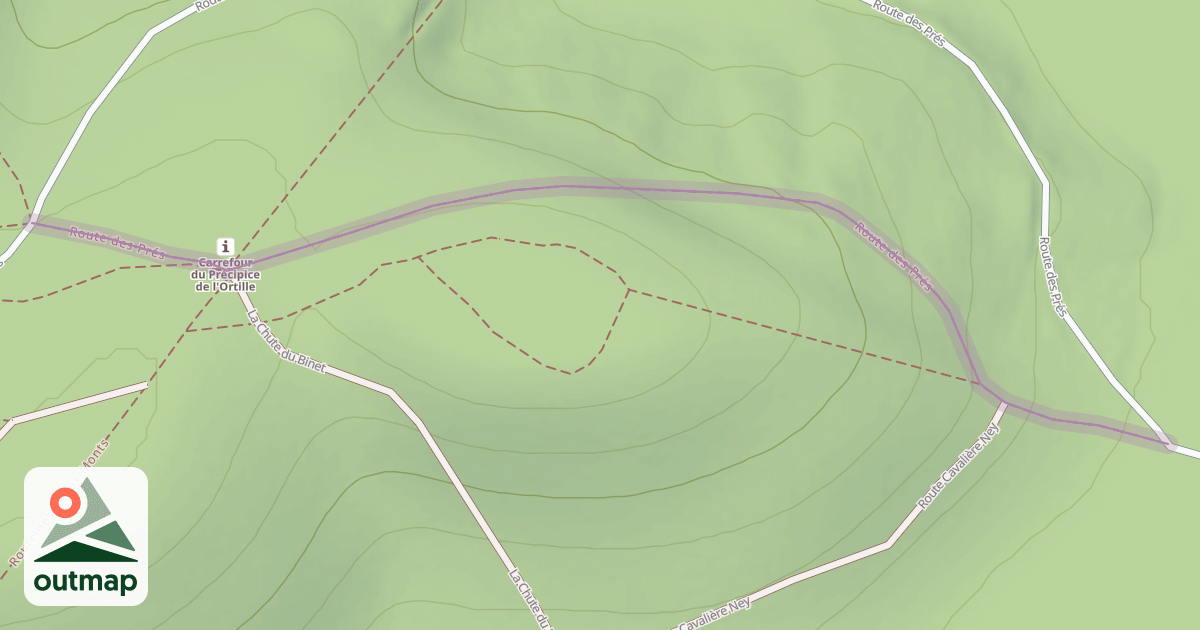 Map of Route des Prés