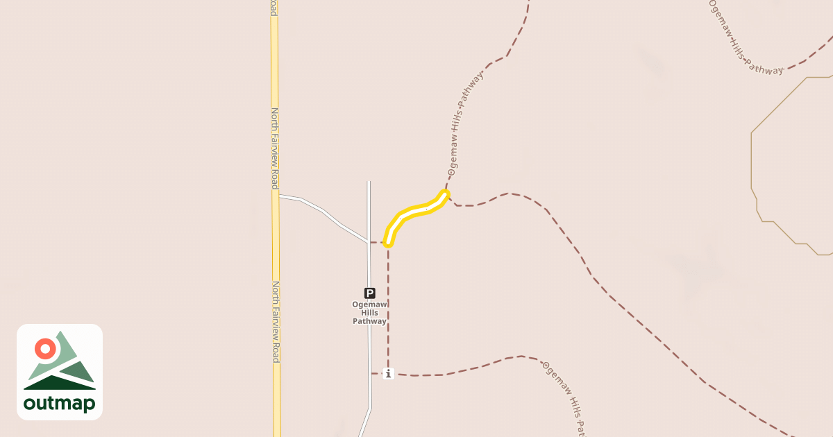 Map of Ogemaw Hills Pathway