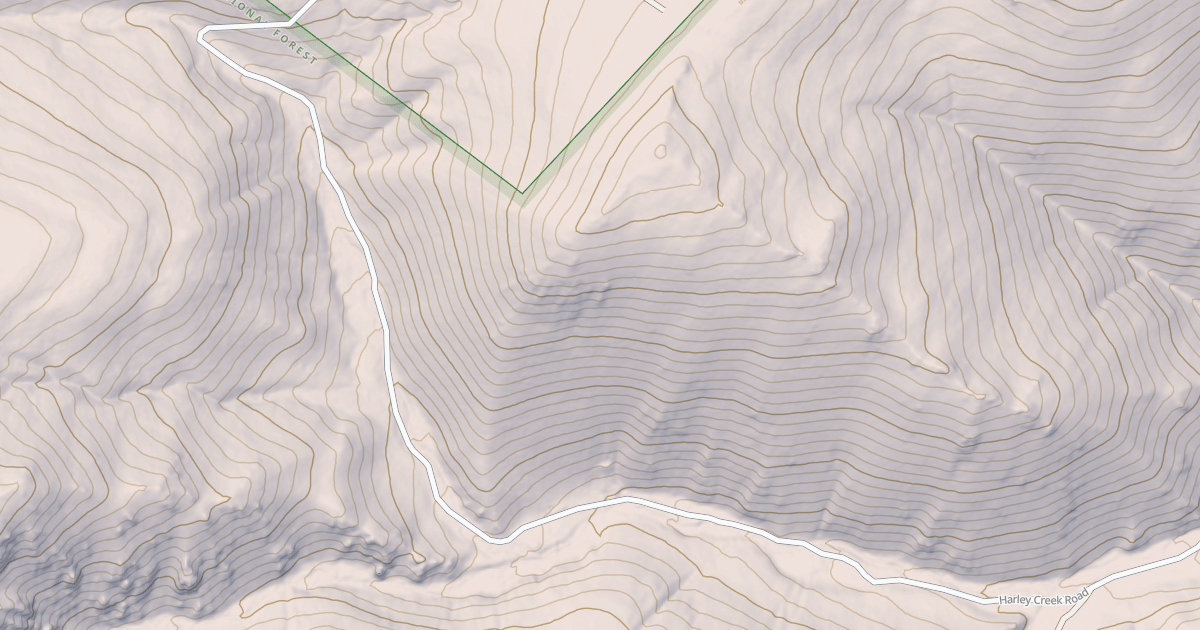 Map preview of Harley Creek