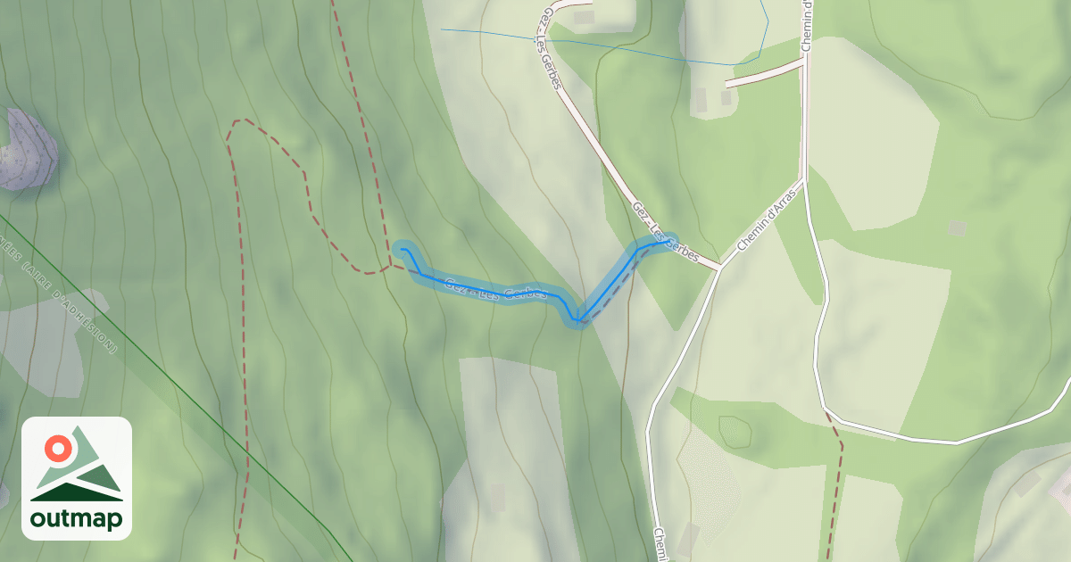 Map of Gez - Les Gerbes