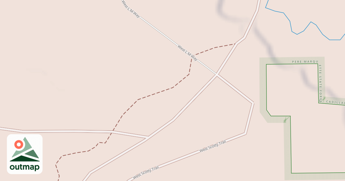 Map of Little Manistee Motorcycle Trail