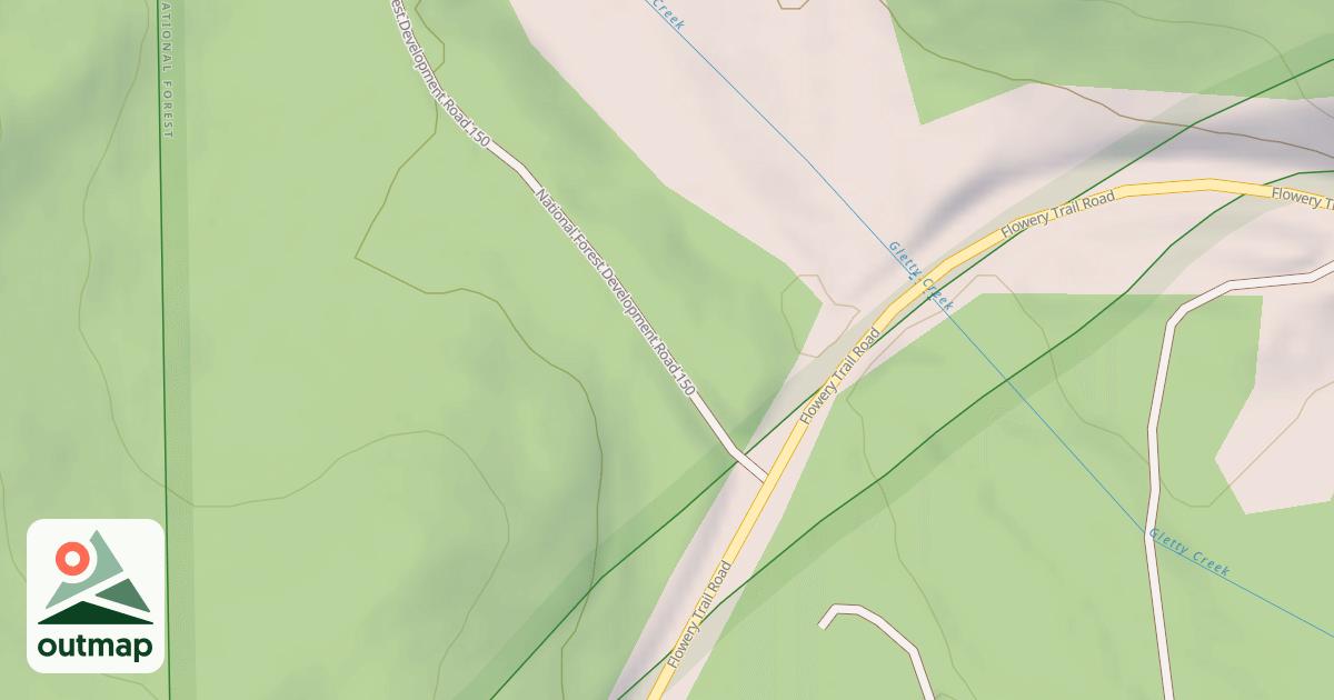 Map of GLETTY CREEK WEST