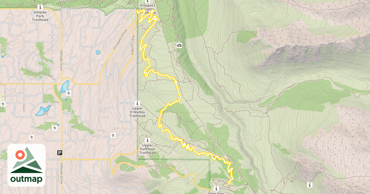 Map of Hemlock Burn Trail