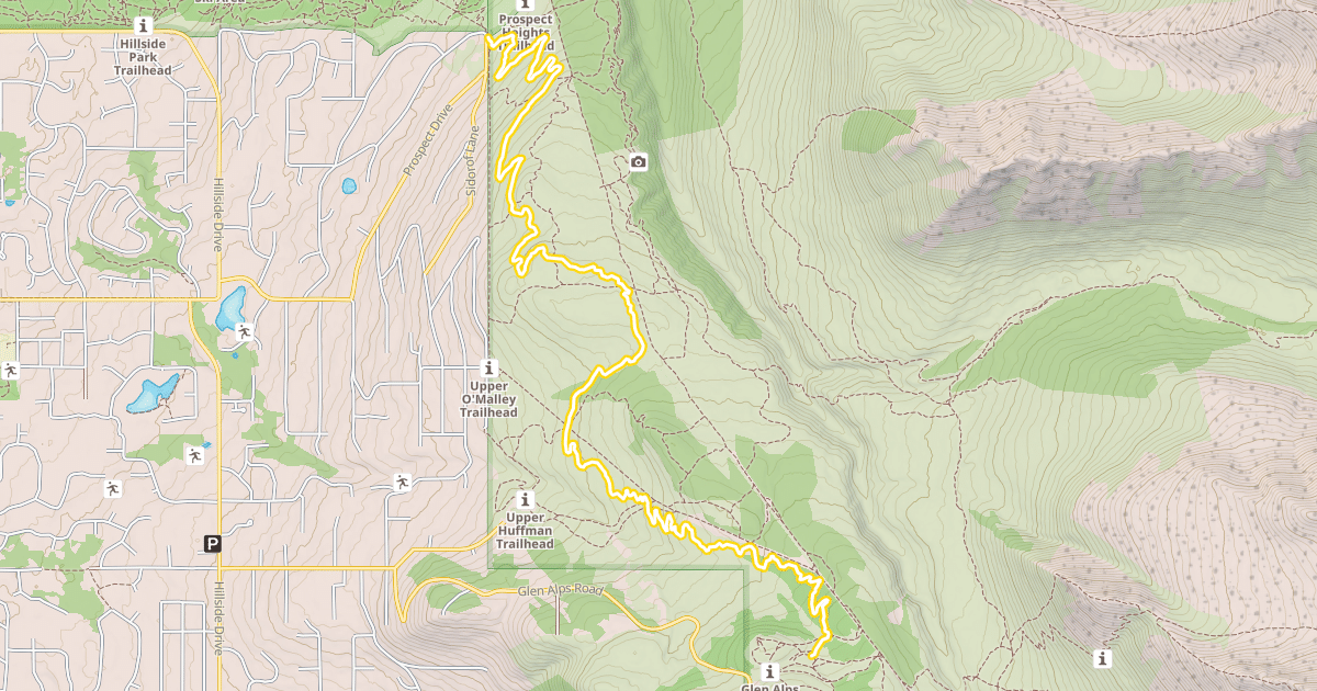 Map preview of Hemlock Burn Trail