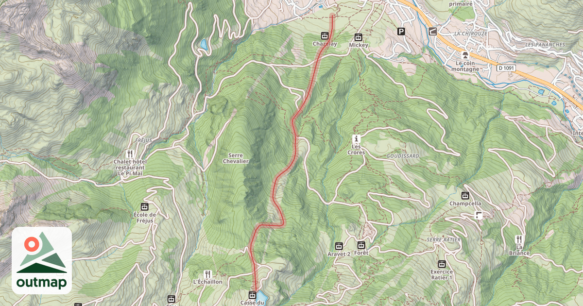 Map of Casse du Boeuf