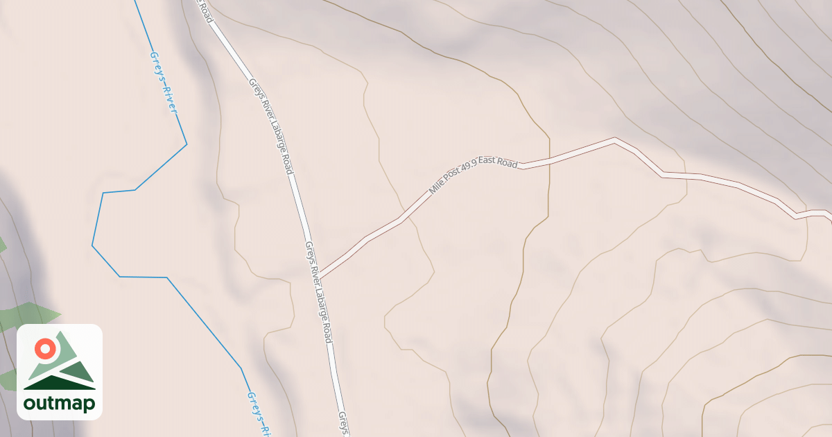 Map of MILE POST 49.9 EAST