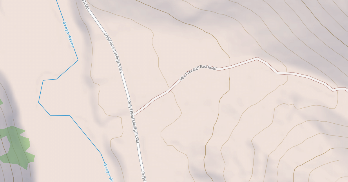 Map preview of MILE POST 49.9 EAST