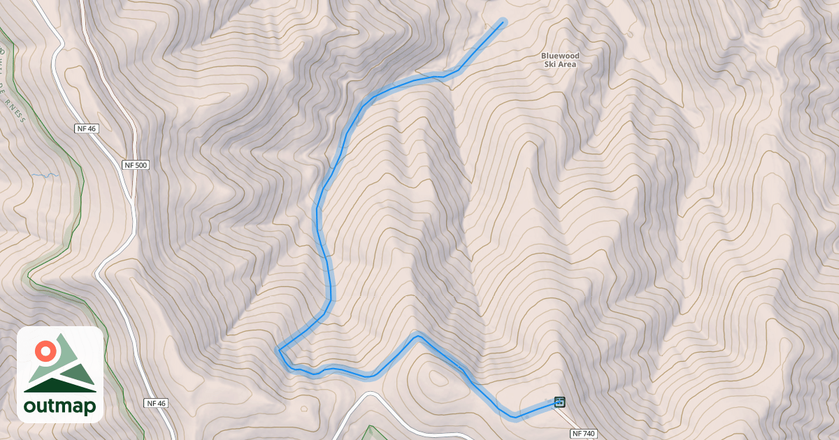 Map of Tamarack Trail