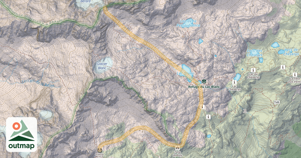 Map of Col du Belvédère — Téléski de la Floria