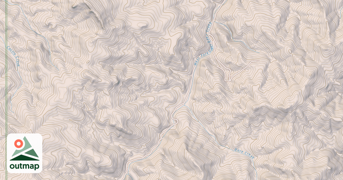 Map of West Fork Upper Deer Creek