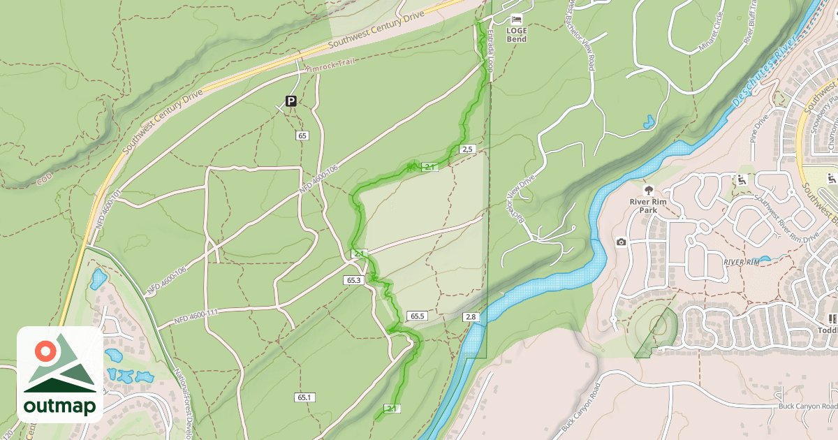 Map of Deschutes River Trail