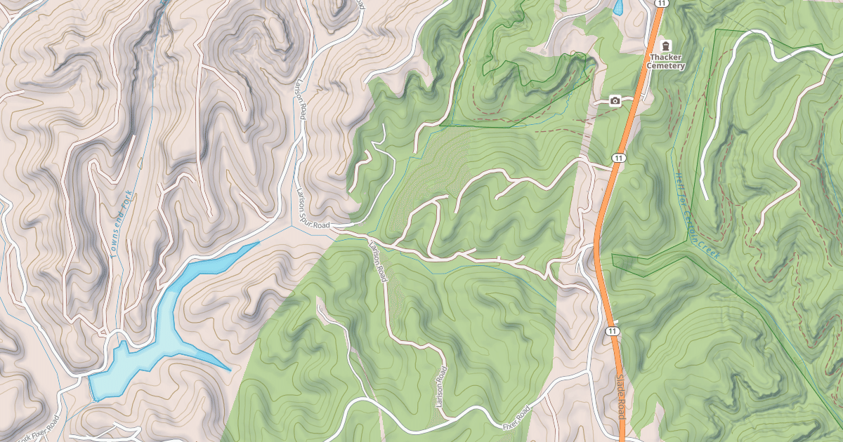 Map preview of ZACHARIAH FORK