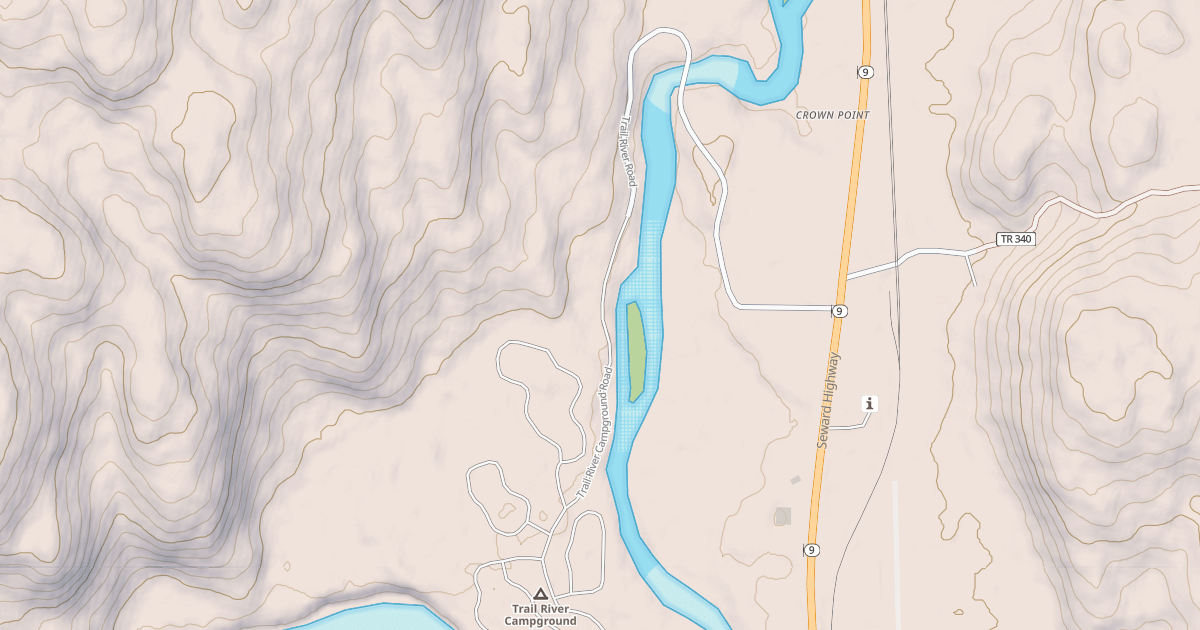 Map preview of TRAIL RIVER CAMPGROUND RD